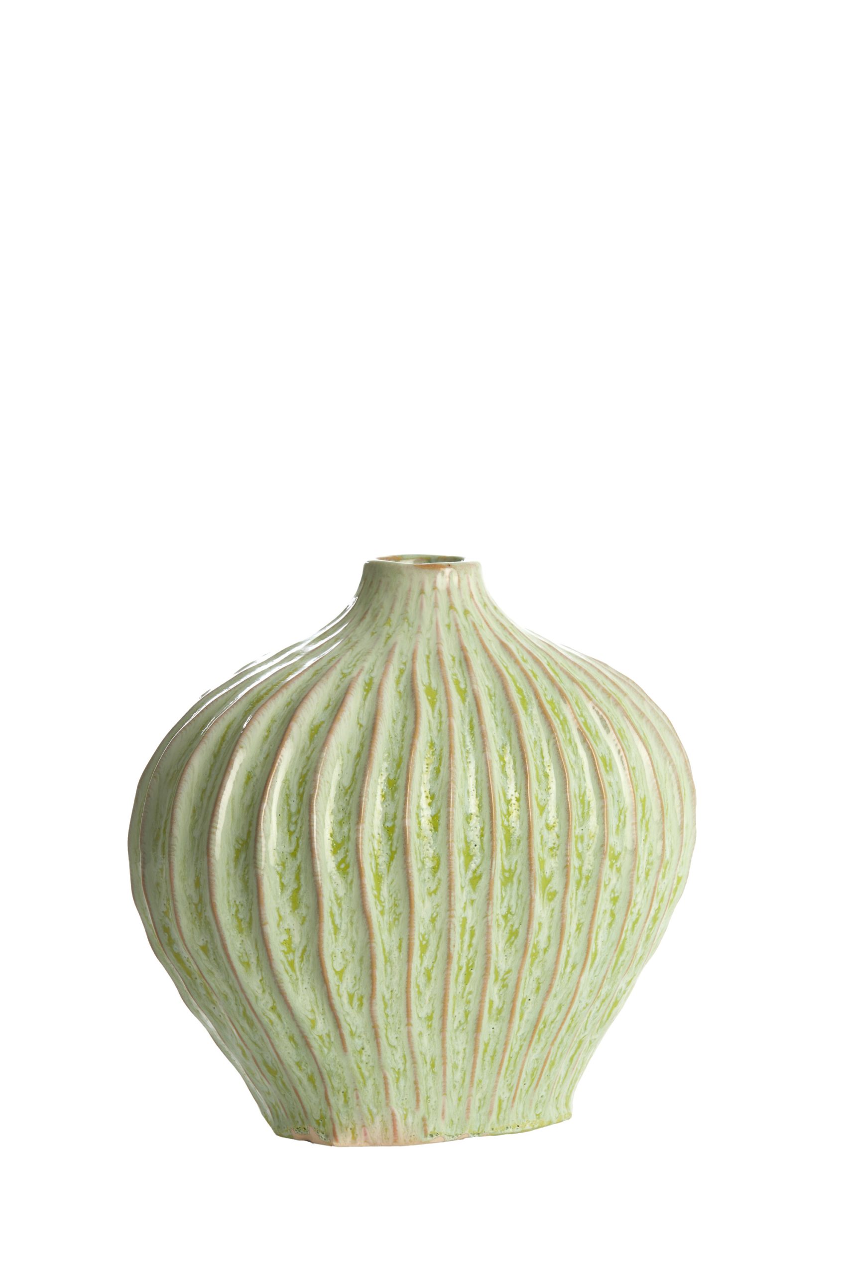 Light & Living Vaas deco 30x16x25 cm LORITO keramiek mint groen