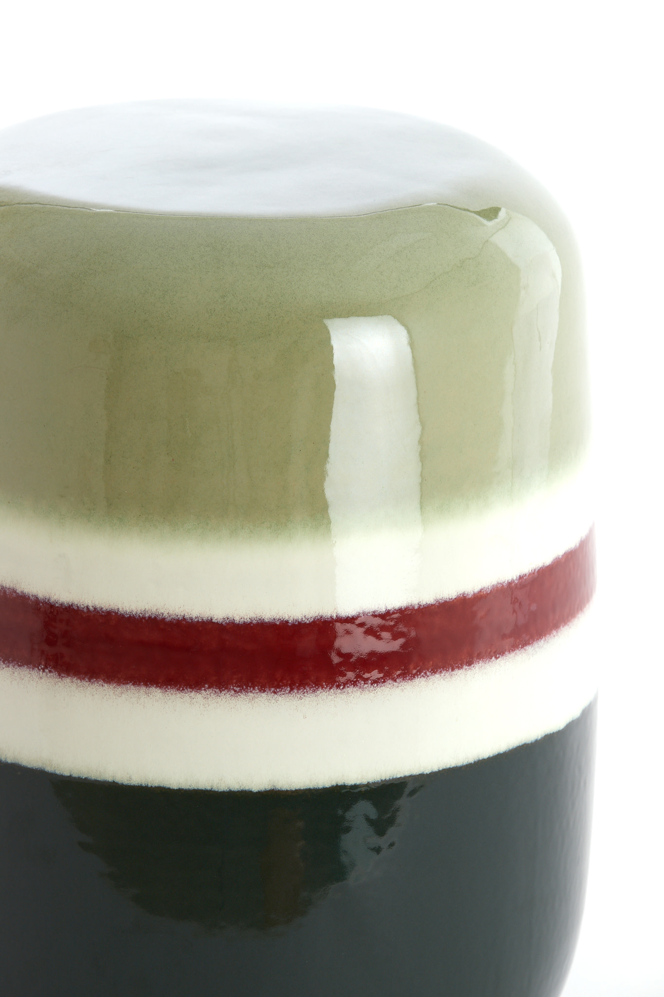 Light & Living Bijzettafel Ø34x46,5 cm FRANCA keramiek groen-aubergine