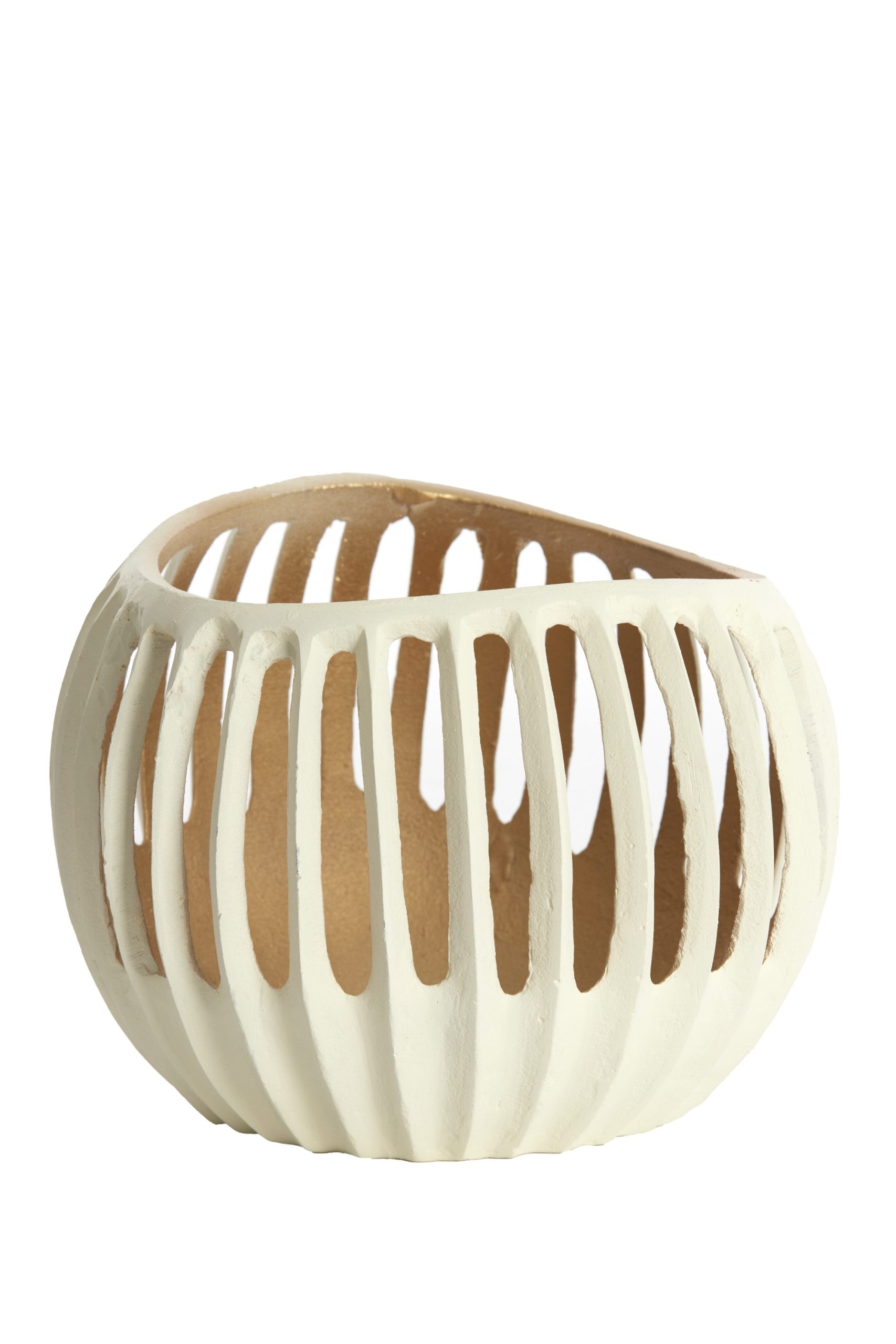Light & Living Theelicht Ø19x15 cm CHALCO crème+goud
