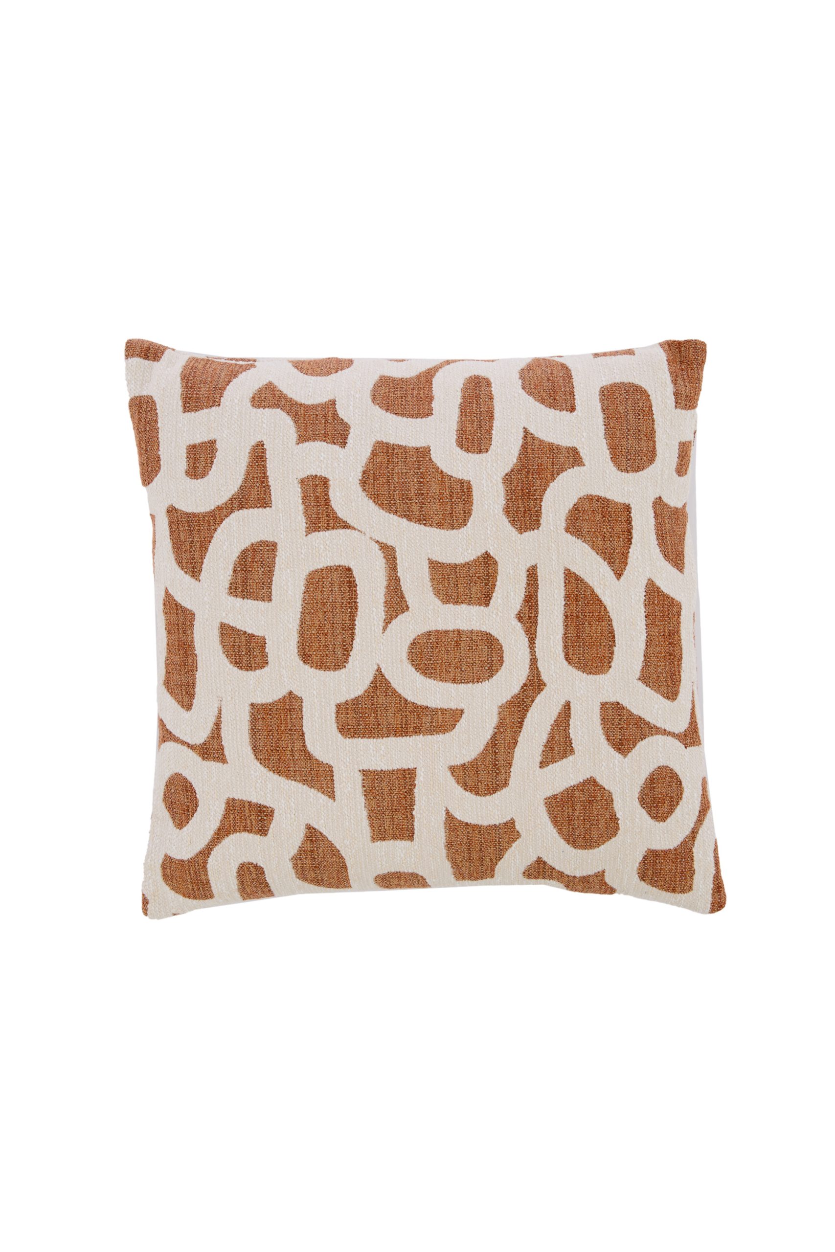Light & Living Kussen 45x45 cm ALPENA terra+crème veren gevuld