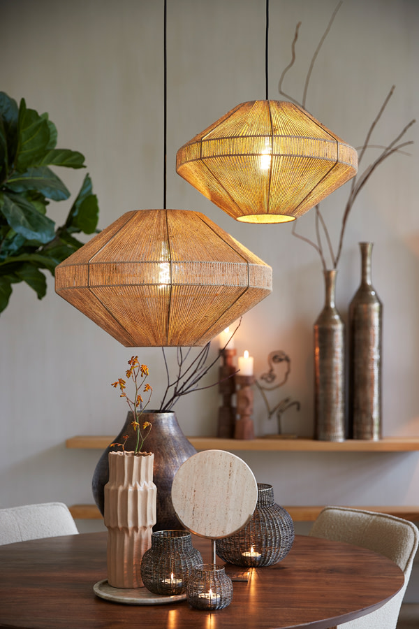 Light & Living Hanglamp Ø60x37 cm MALLOW jute naturel