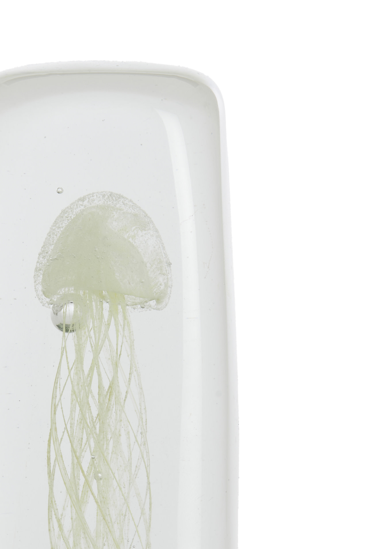 Light & Living Ornament 6x6x18,5 cm JELLYFISH glas crème