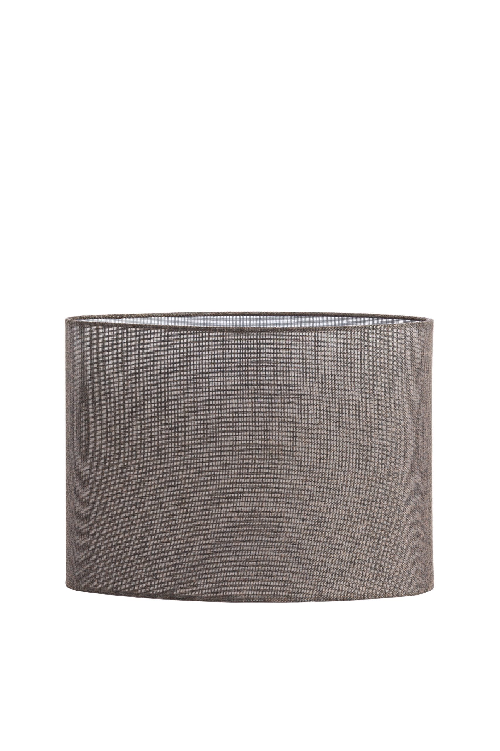 Light & Living Kap ovaal 38-17,5-28 cm BRANFO linnen donker bruin