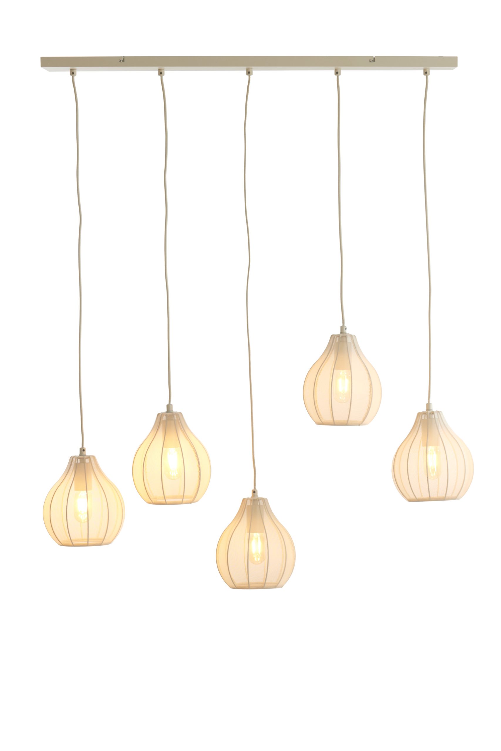 Light & Living Hanglamp 5L 100x15x21,5 cm ELATI zand