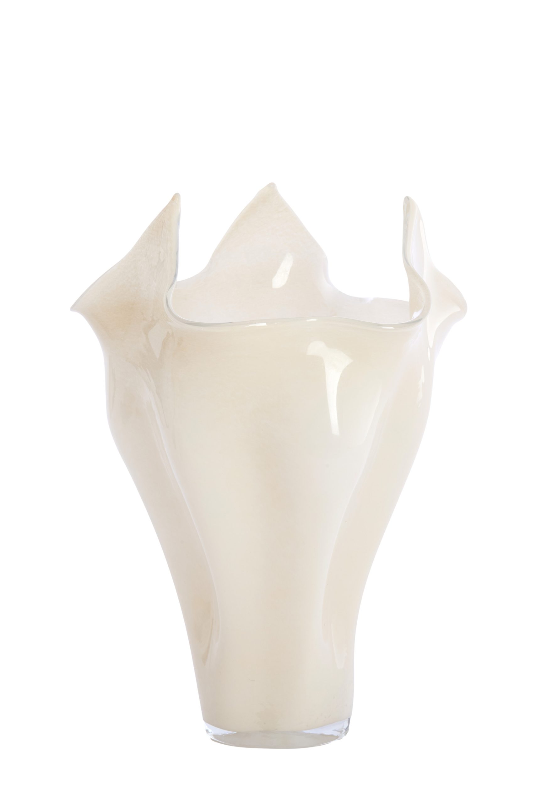 Light & Living Vaas Ø31x46 cm AIORA glas melk crème