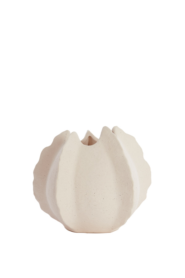 Light & Living Vaas deco 26,5x26x23 cm KELAPA keramiek crème