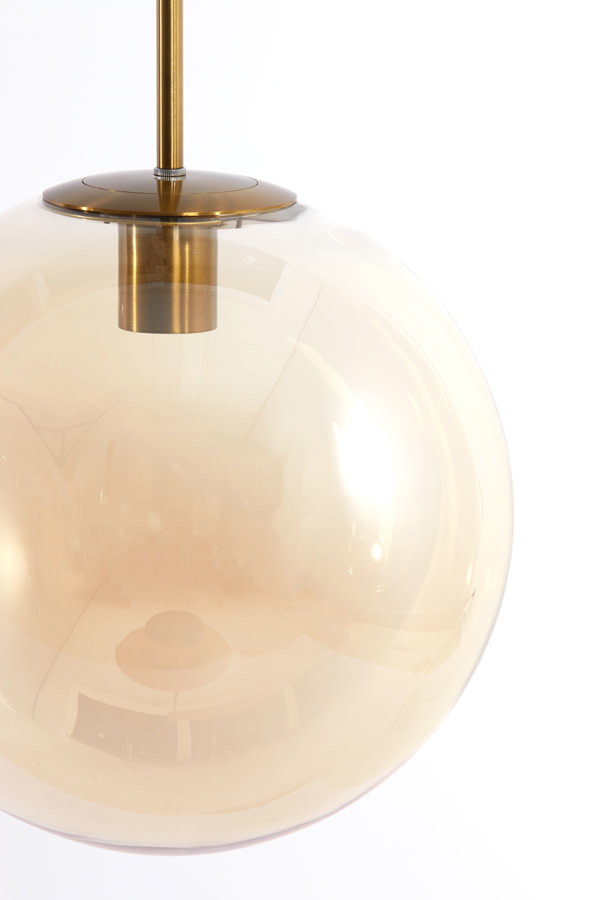 Light & Living Hanglamp 3L 120x30x30 cm MEDINA glas amber+goud