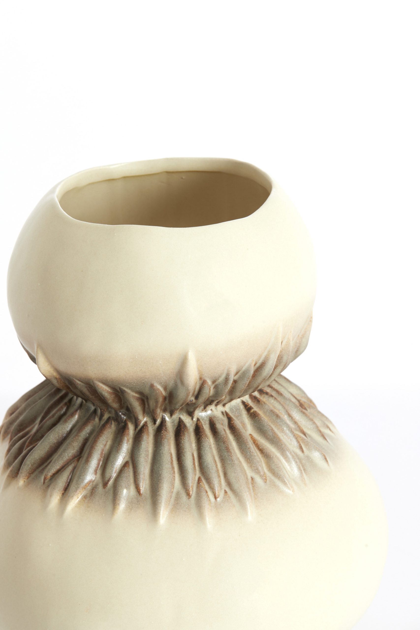 Light & Living Vaas deco Ø23,5x29,5 cm AVERA keramiek crème-bruin