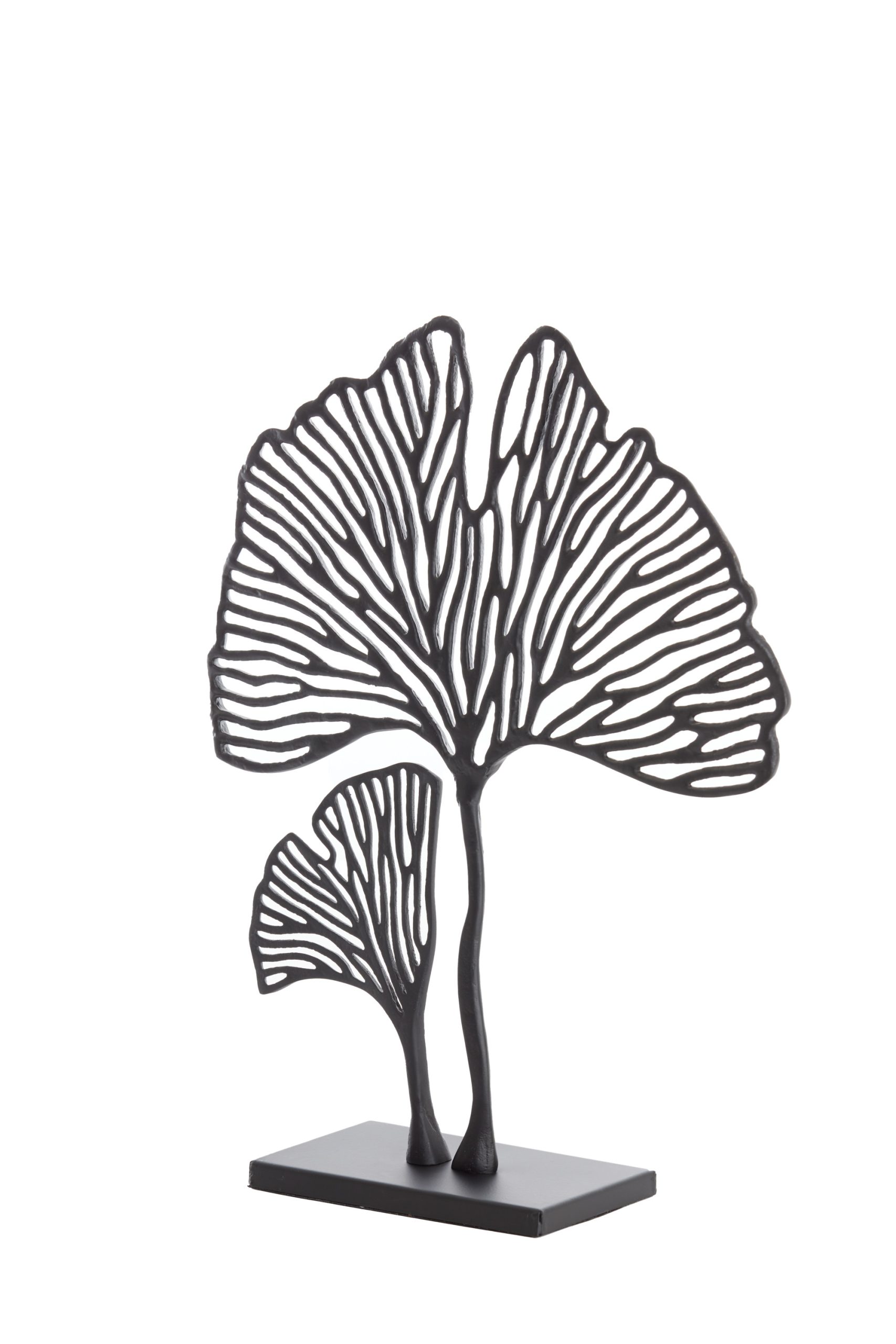 Light & Living Ornament op voet 36x10x48 cm LEAF mat zwart