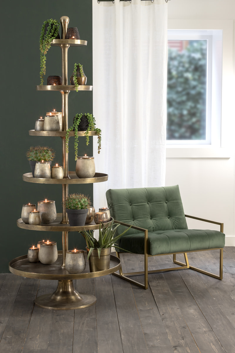 Light & Living Etagère 6 laags Ø80x200 cm HOKKSUND antiek brons