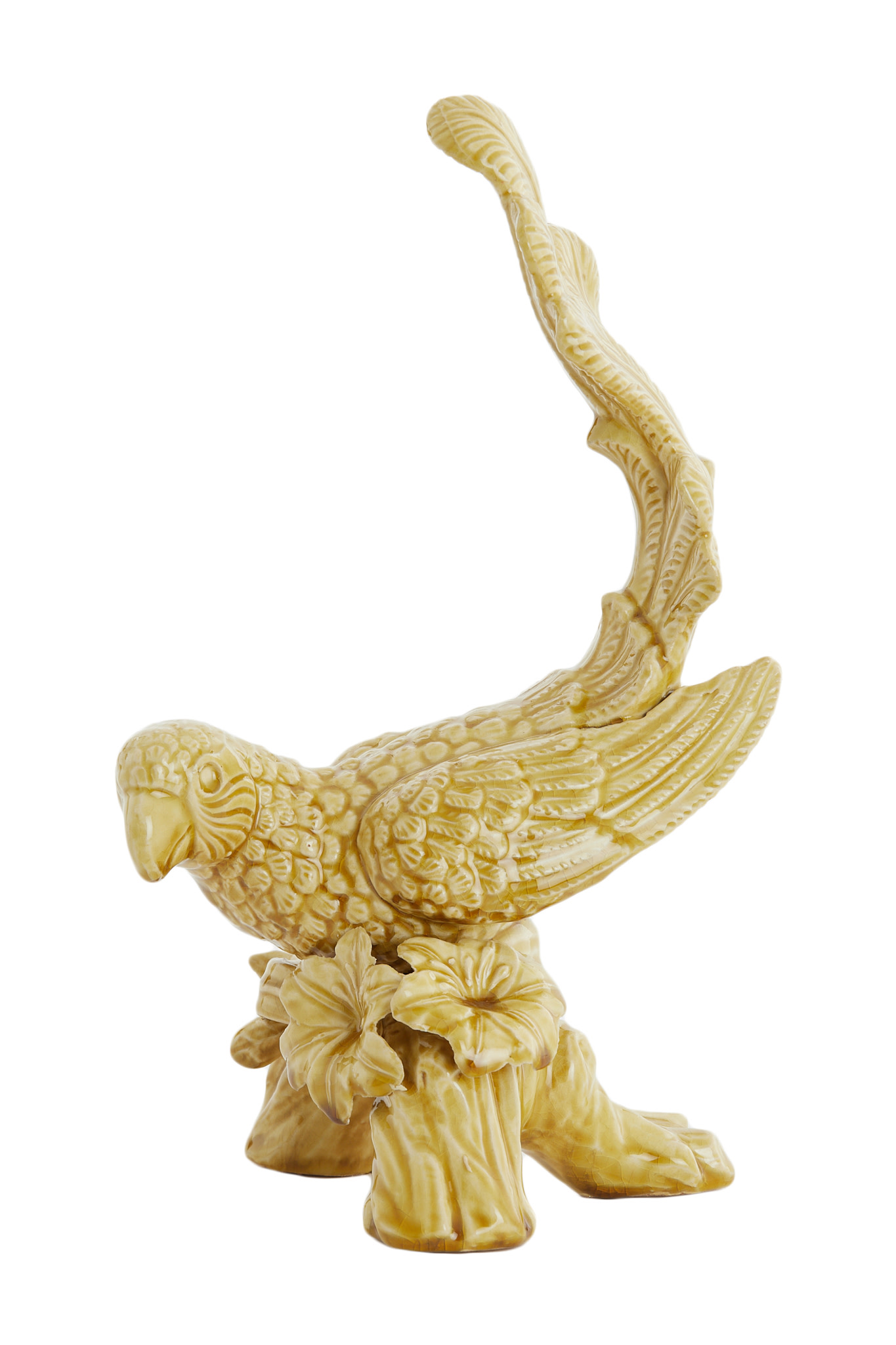 Light & Living Ornament 21,5x17x35 cm BIRD keramiek okergeel