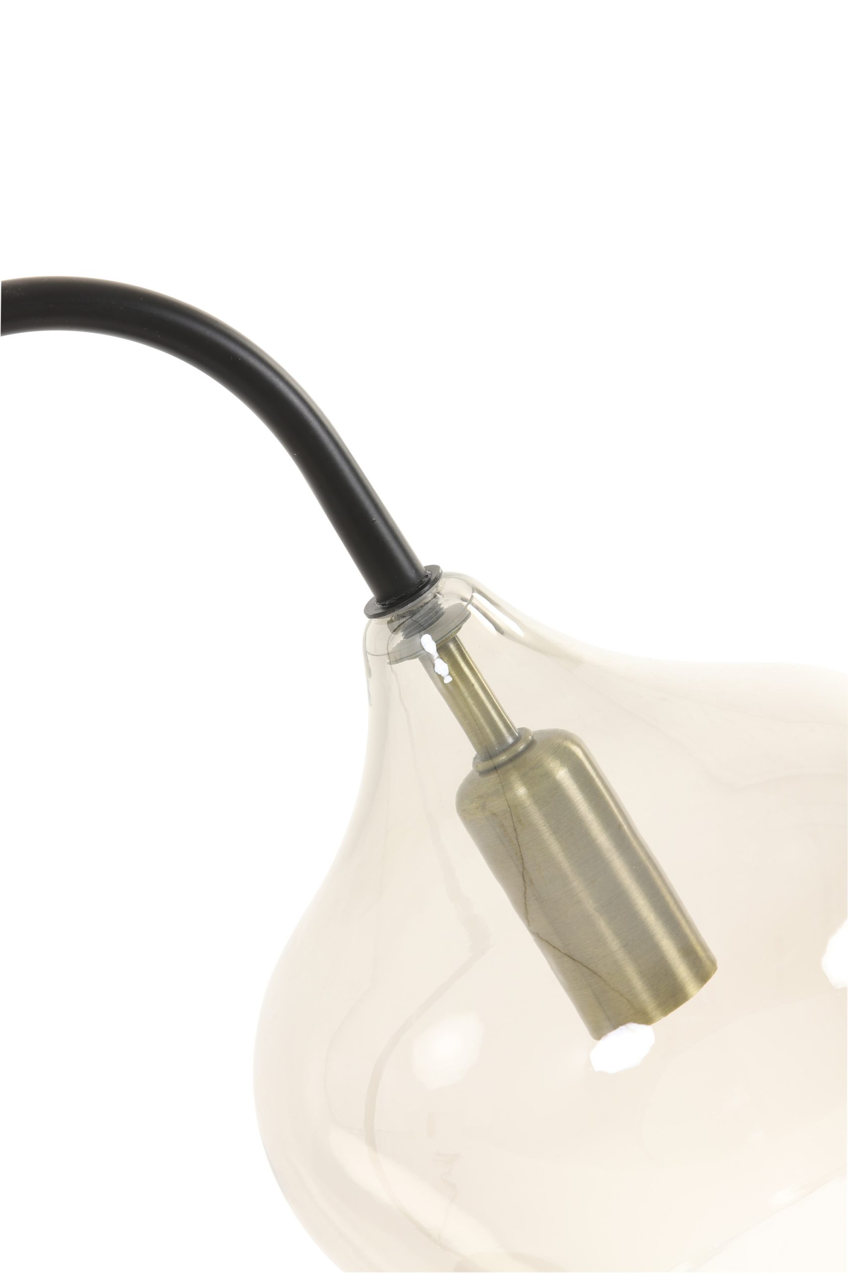 Light & Living Vloerlamp 45x28x160 cm RAKEL mat zwart+smoke