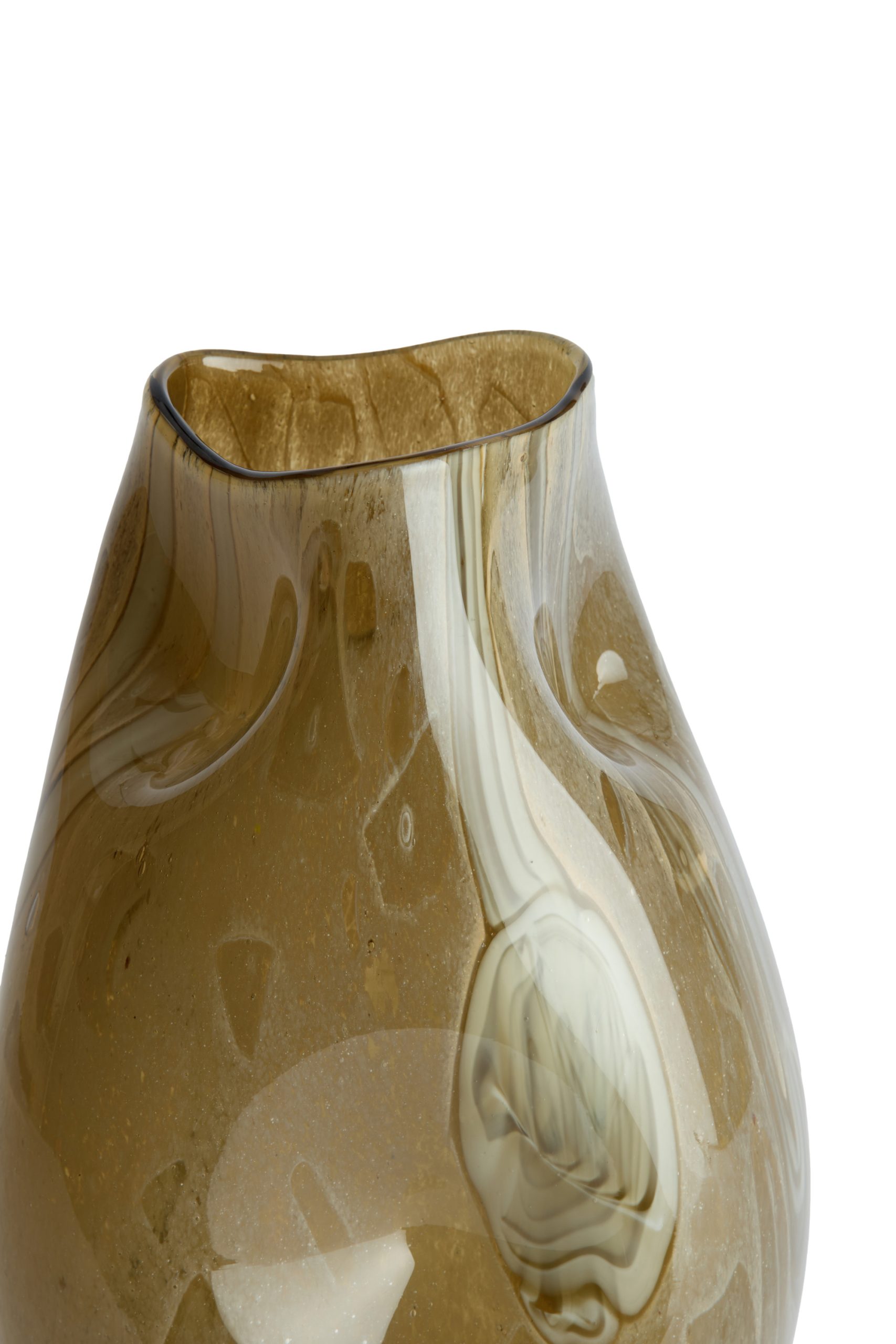 Light & Living Vaas Ø18x32 cm JORIEN glas taupe+olijf groen
