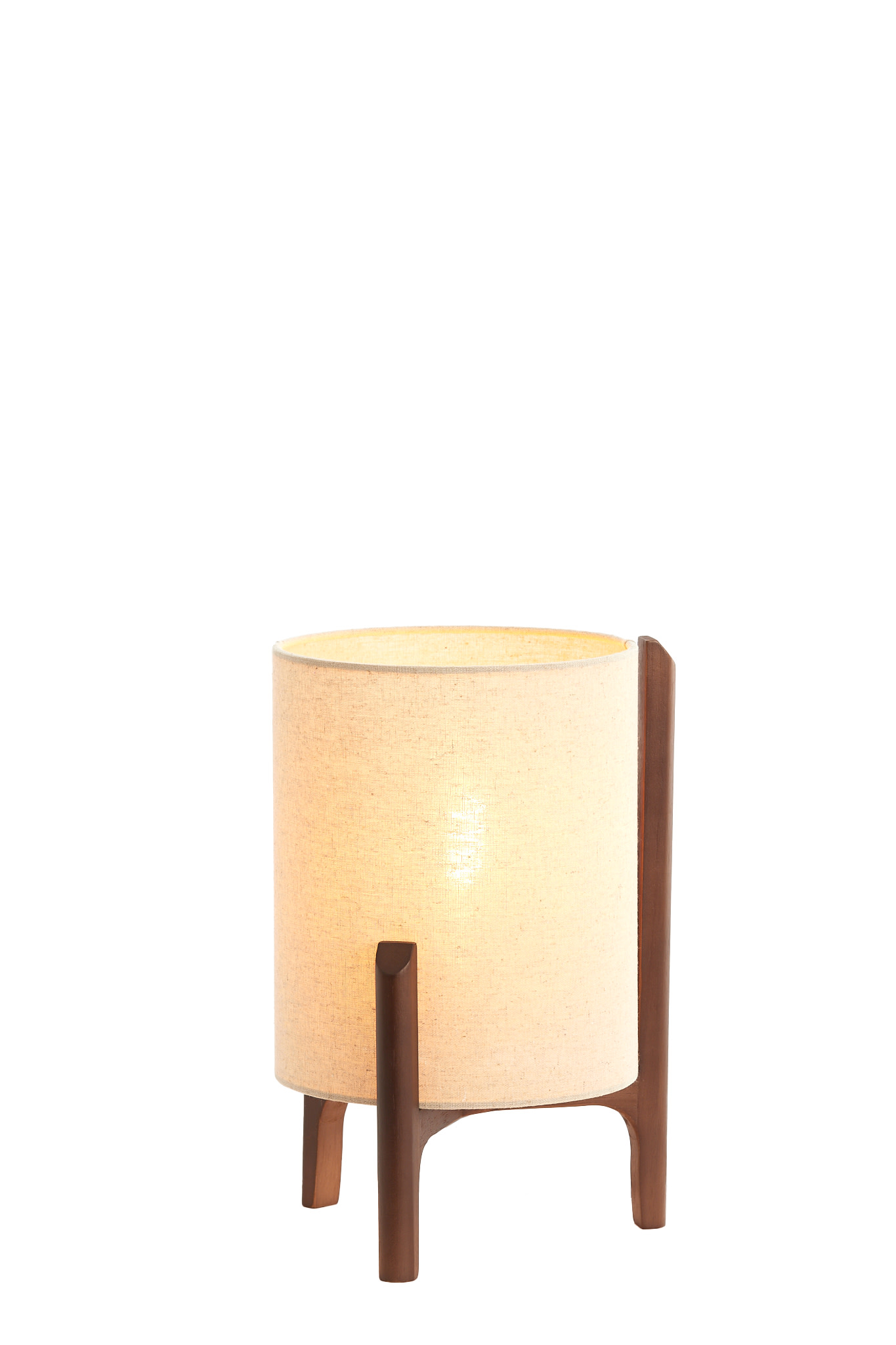 Light & Living Tafellamp Ø22x33 cm LITTO donker bruin+linnen naturel