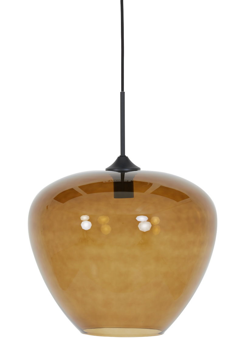 Light & Living Hanglamp Ø40x34 cm MAYSON glas bruin+zwart