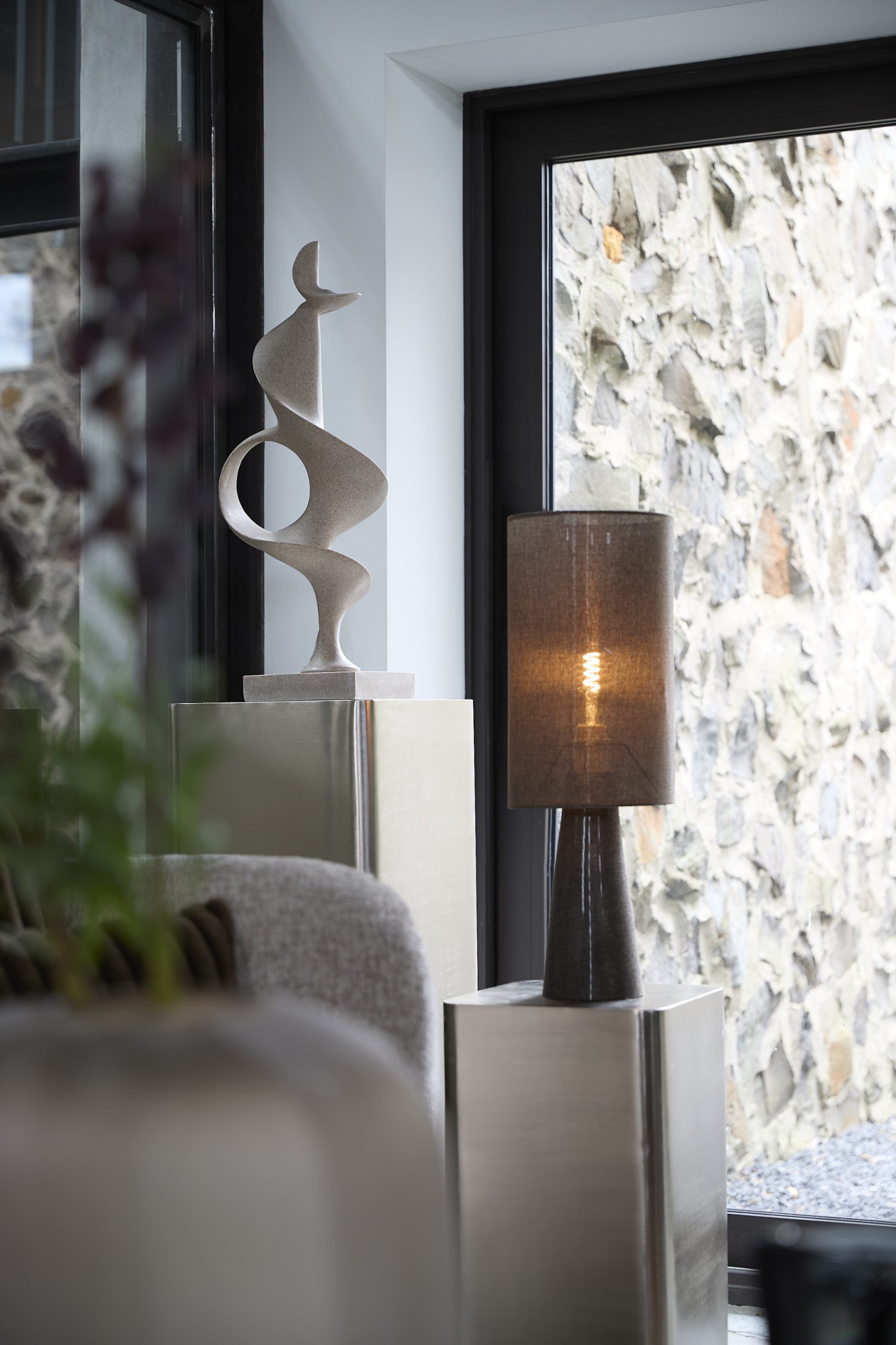 Light & Living Zuil 30,5x30,5x60 cm ALURIO nikkel satijn