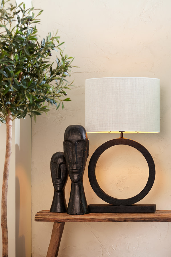 Light & Living Lampvoet 41x13x55 cm TINAR hout mat zwart
