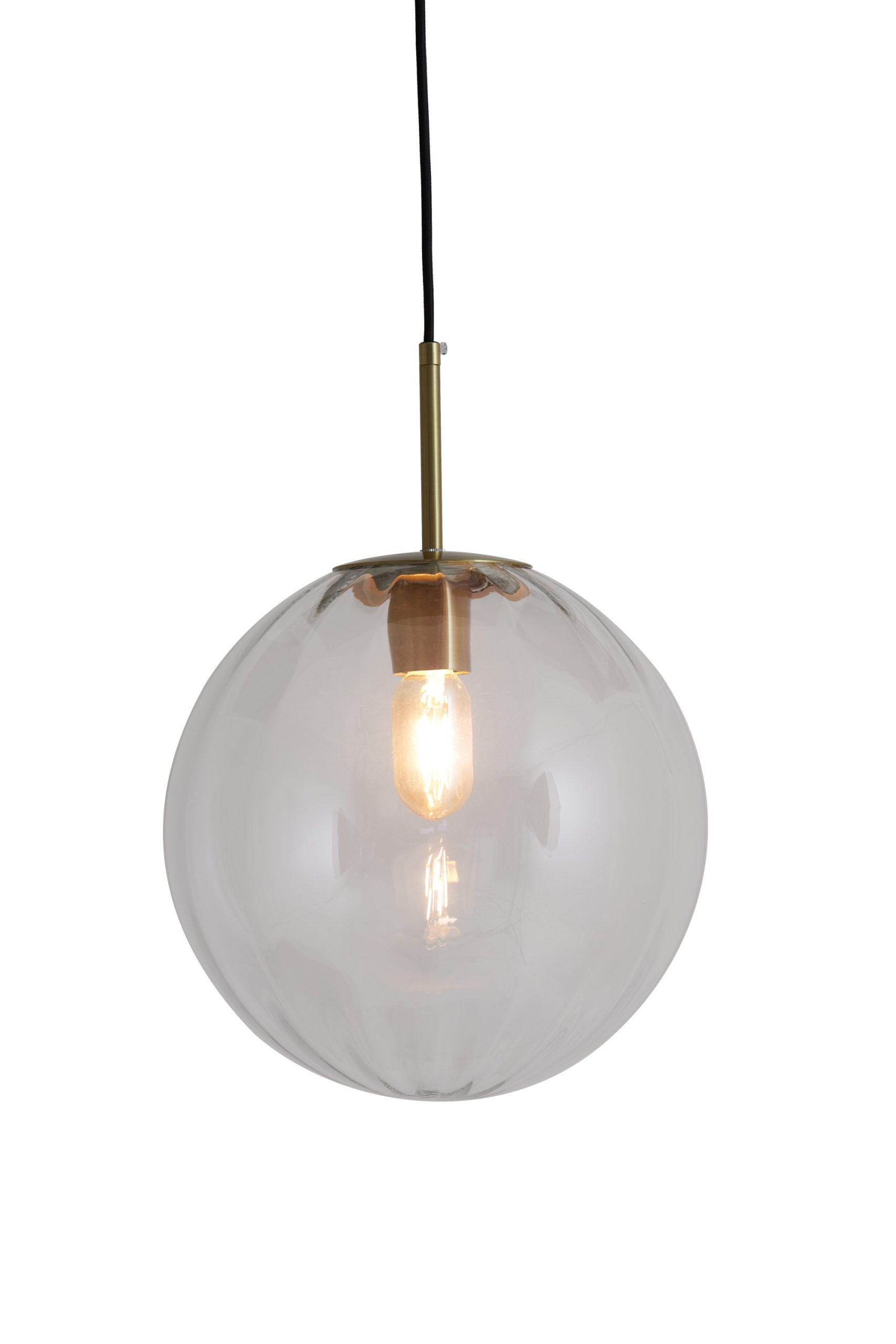 Light & Living Hanglamp Ø30 cm MAGDALA glas licht grijs+goud