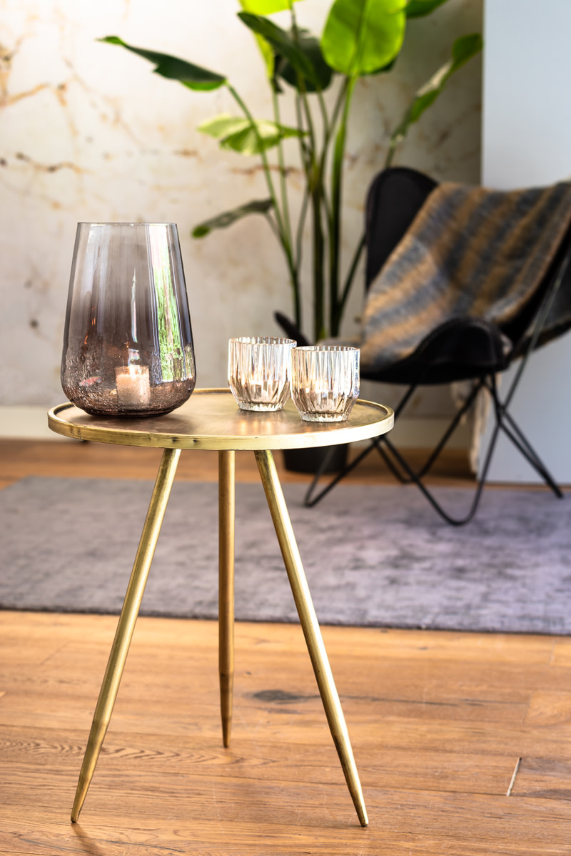 Light & Living Bijzettafel Ø39,5x50,5 cm ENVIRA antiek goud