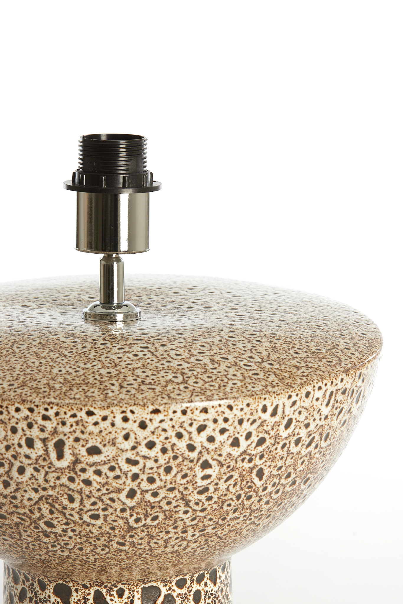 Light & Living Lampvoet Ø32x22 cm YASUR keramiek crème+zwart