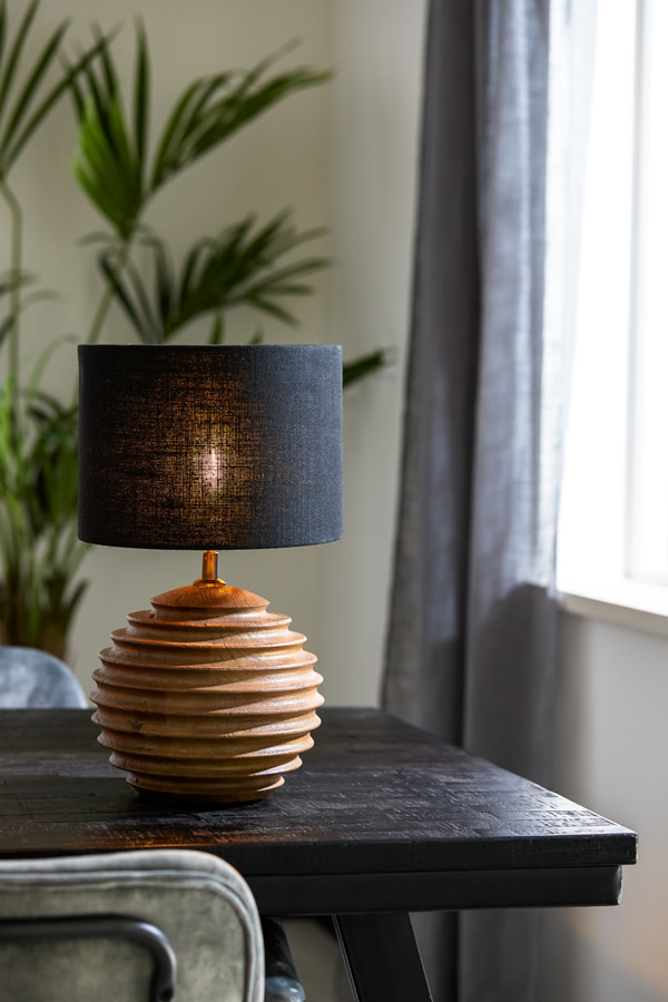 Light & Living Kap cilinder 25-25-18 cm LIVIGNO zwart