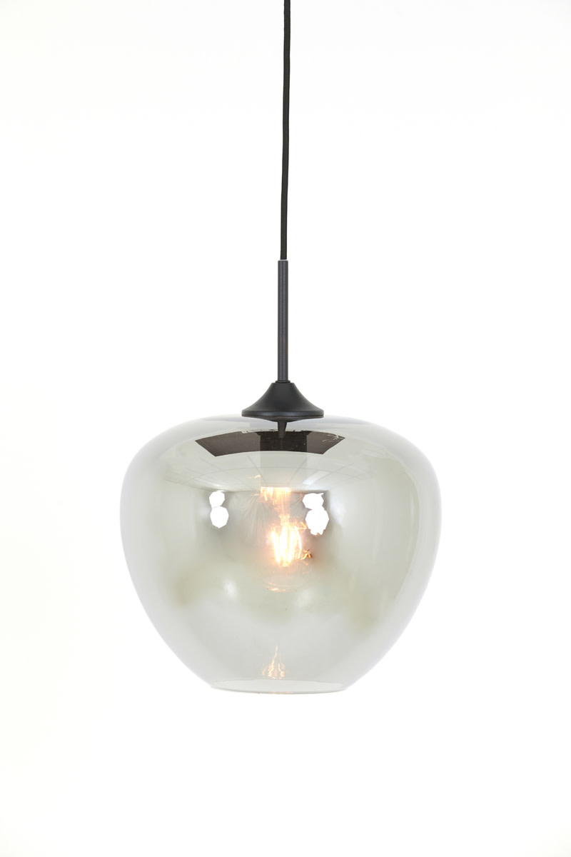 Light & Living Hanglamp Ø30x25 cm MAYSON smoke glas-mat zwart