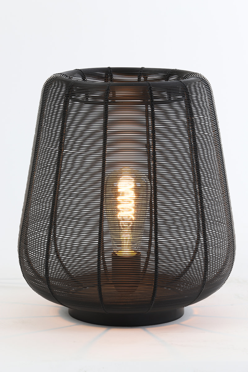 Light & Living Tafellamp Ø29x31,5 cm ADETA mat zwart