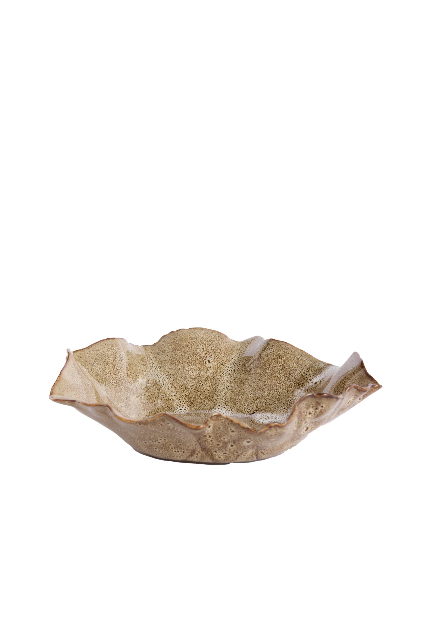 Light & Living Schaal 21,5x18,5x6,5 cm BANDA keramiek bruin