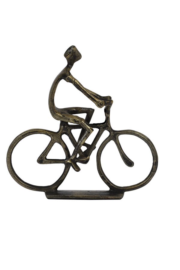 Light & Living Ornament S/2 24x18x22+24x7x25 cm CYCLISTS antiek brons