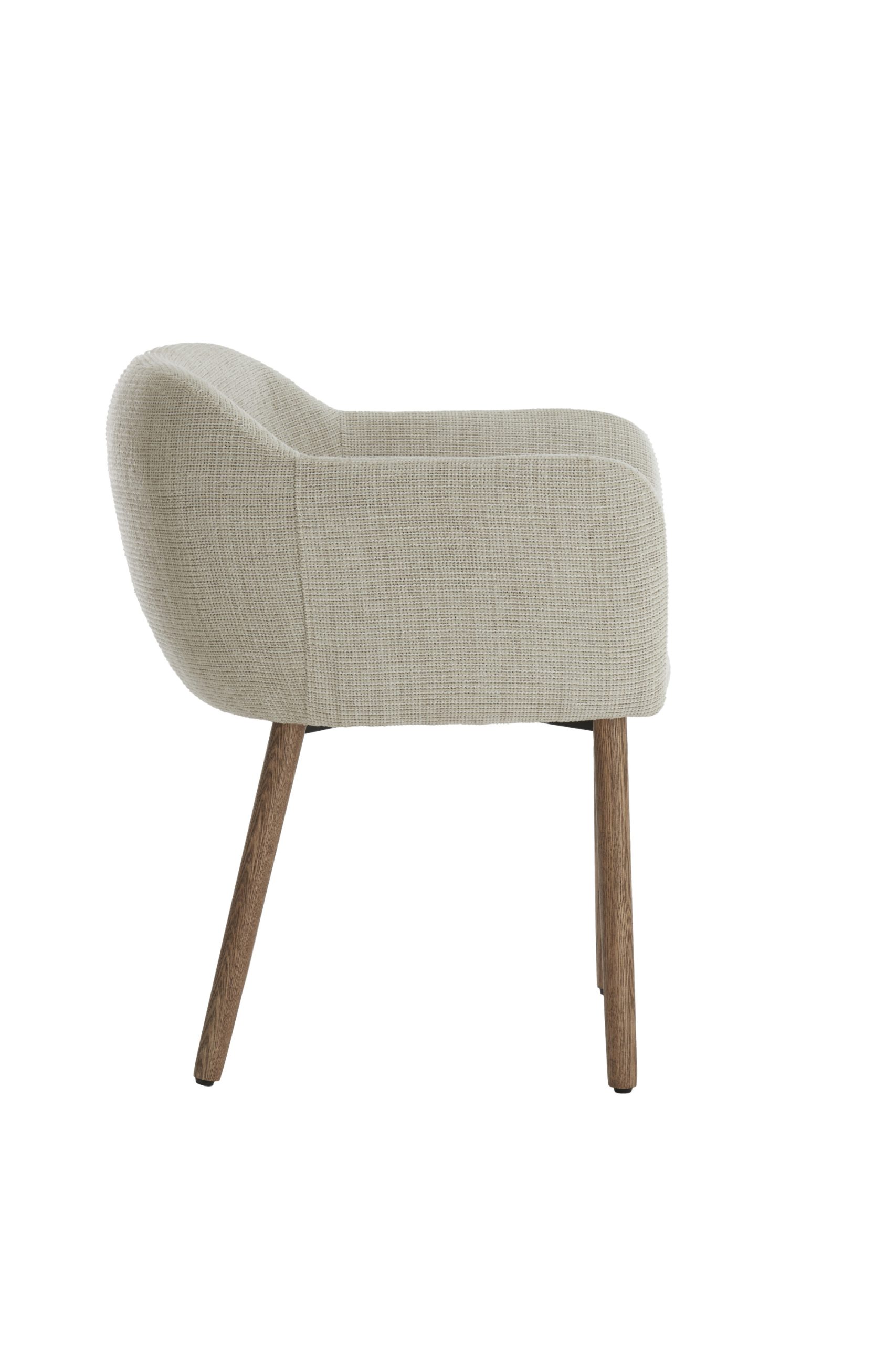 Light & Living Eetkamerstoel 59,5x59x76 cm BLAINE beige+hout donker bruin