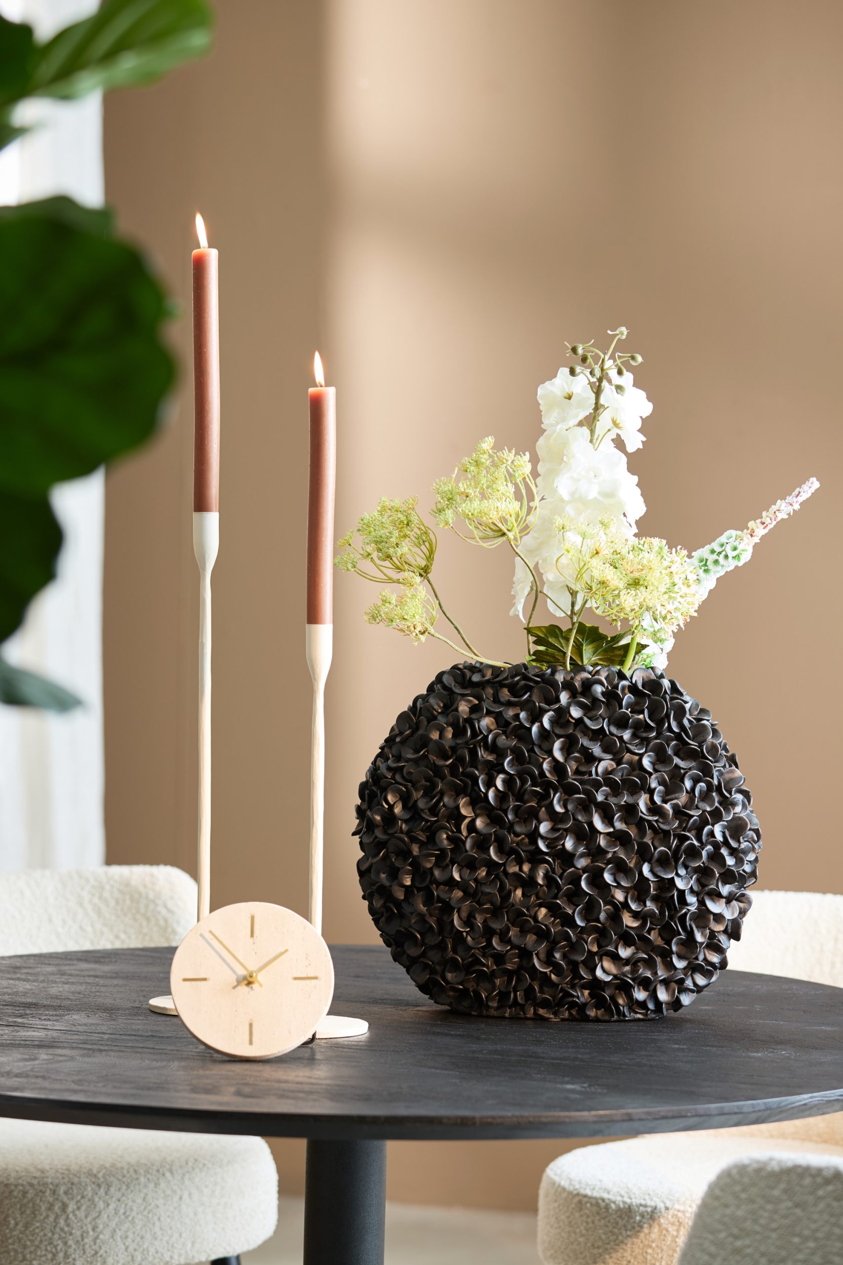 Light & Living Vaas deco 44x20,5x38,5 cm PHYLIA mat zwart