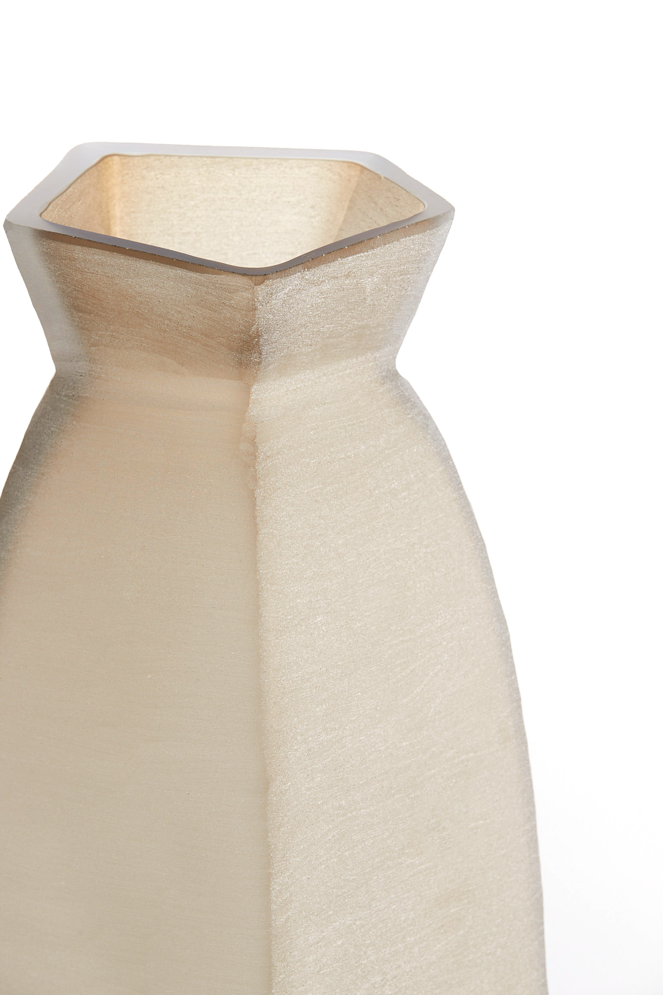 Light & Living Vaas 24,5x22,5x50,5 cm VELIKO glas licht bruin
