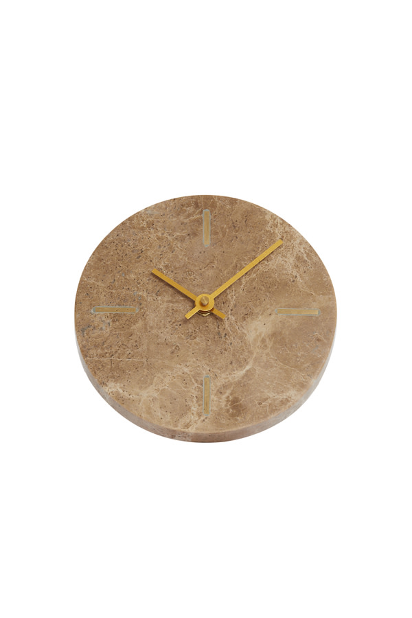 Light & Living Klok Ø15 cm MORENO marmer bruin