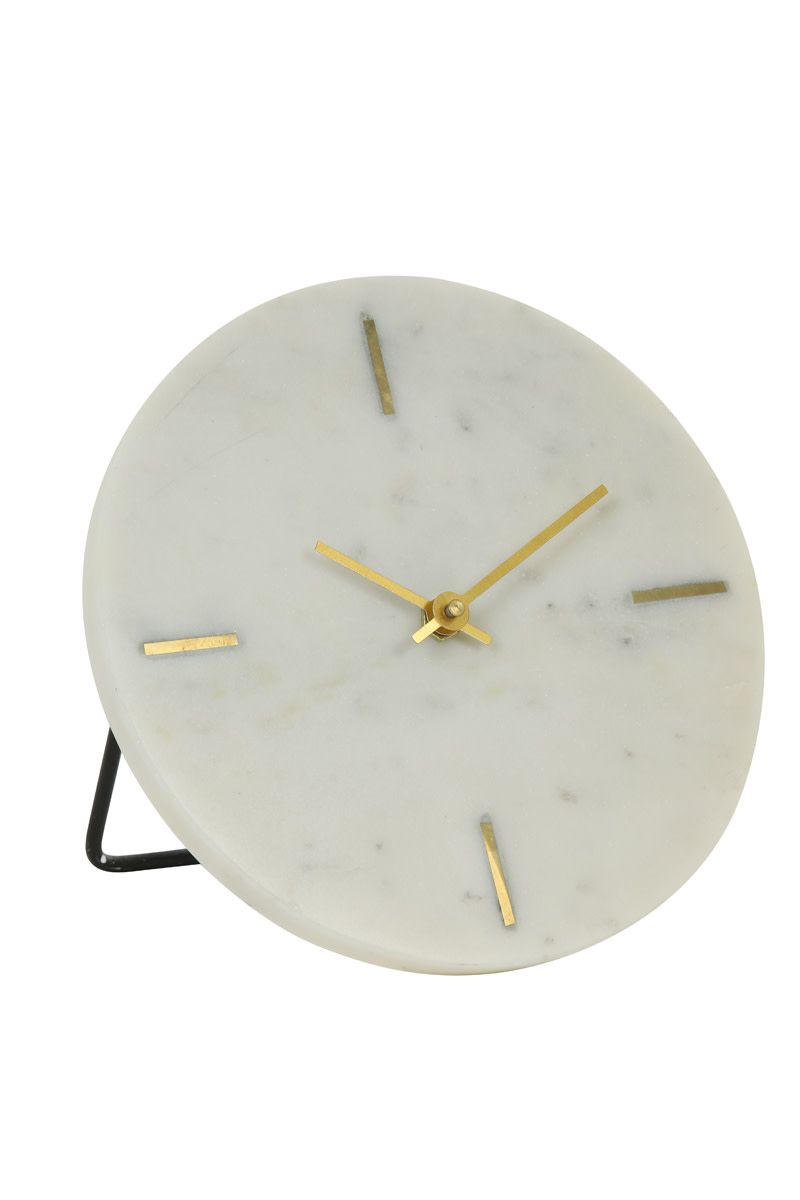 Light & Living Klok Ø20 cm MORENO marmer wit