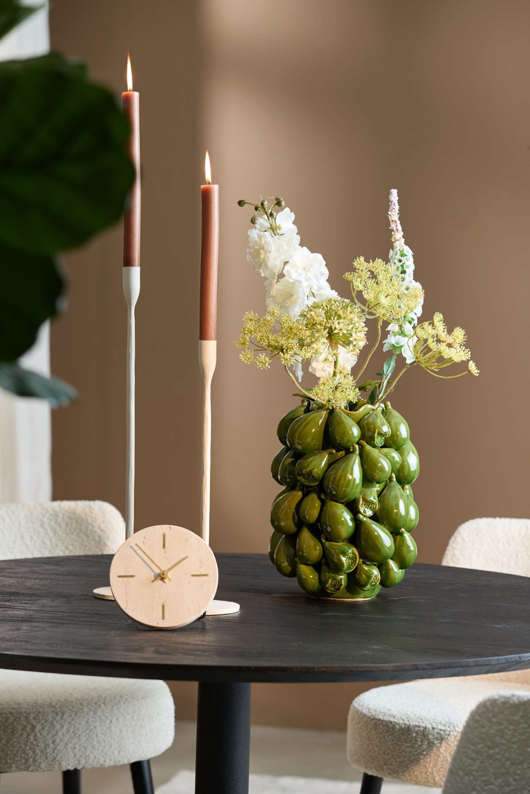 Light & Living Vaas deco 23,5x23x32,5 cm NATALIA keramiek donker groen