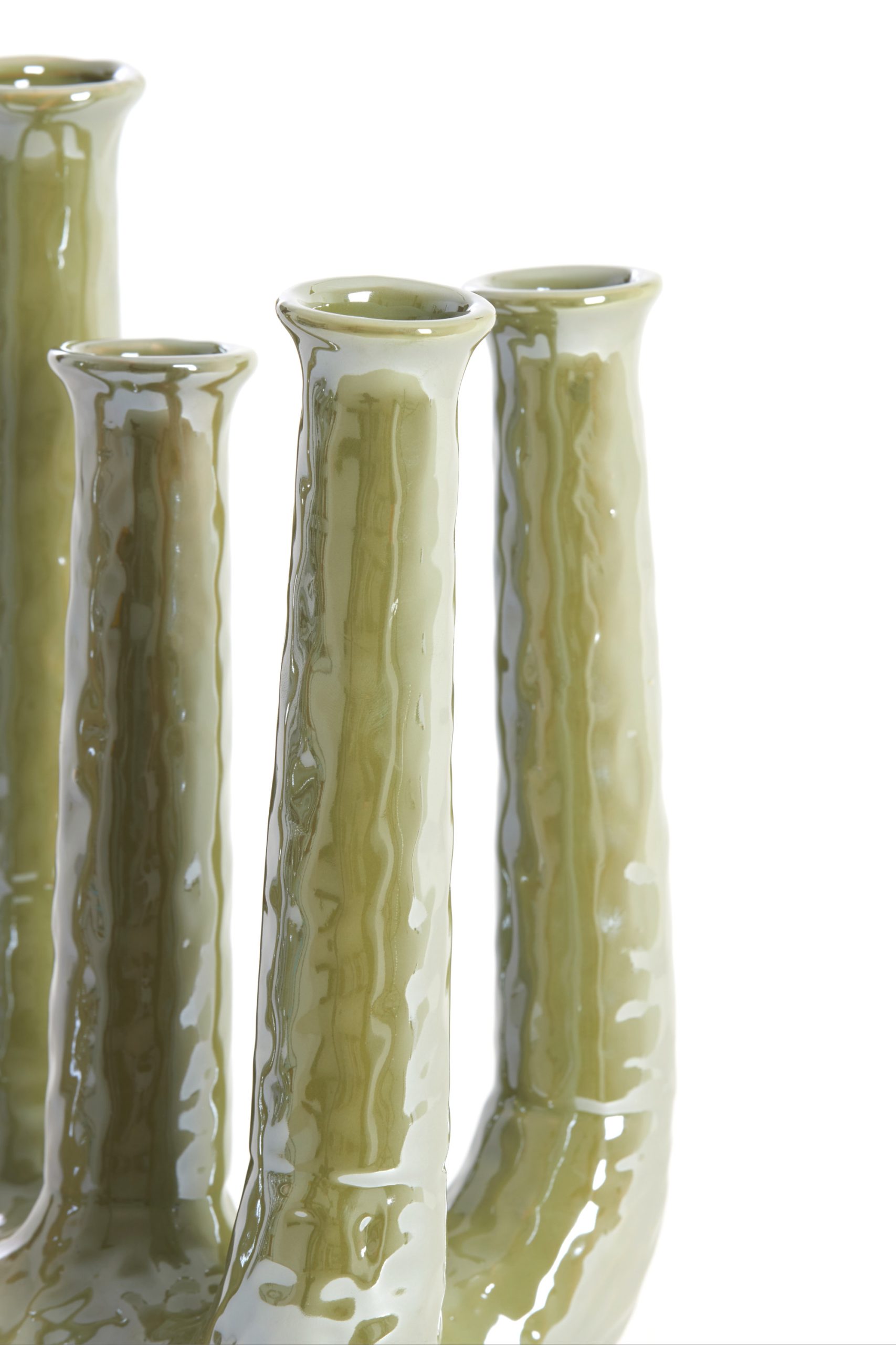 Light & Living Vaas deco 24x18x36 cm LEONJO keramiek olie licht groen