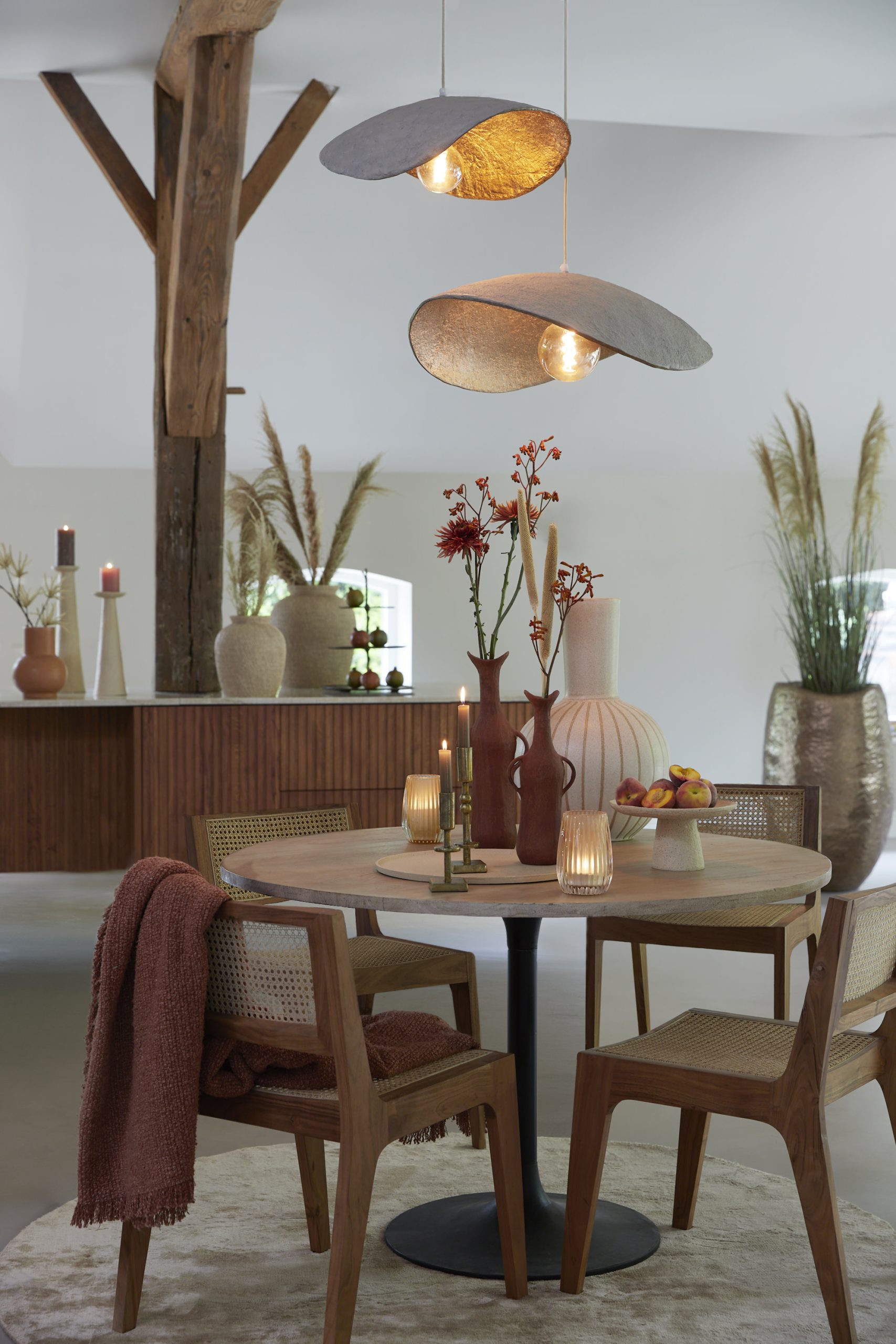 Light & Living Hanglamp 71x53,5x23 cm LONIA grijs+antiek brons