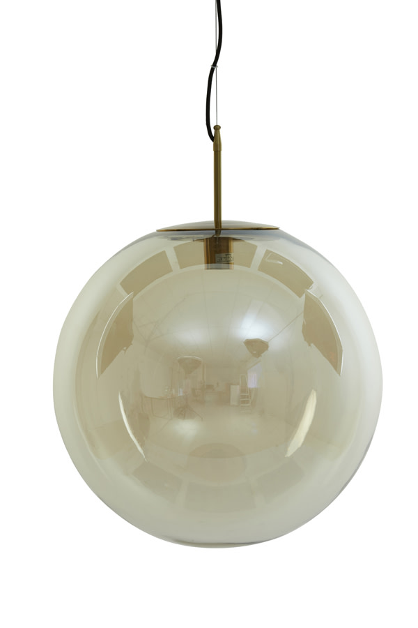 Light & Living Hanglamp Ø48 cm MEDINA glas amber+goud
