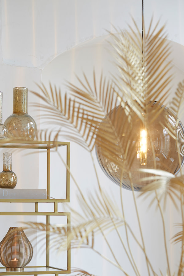 Light & Living Hanglamp Ø48 cm MAGDALA glas bruin+goud