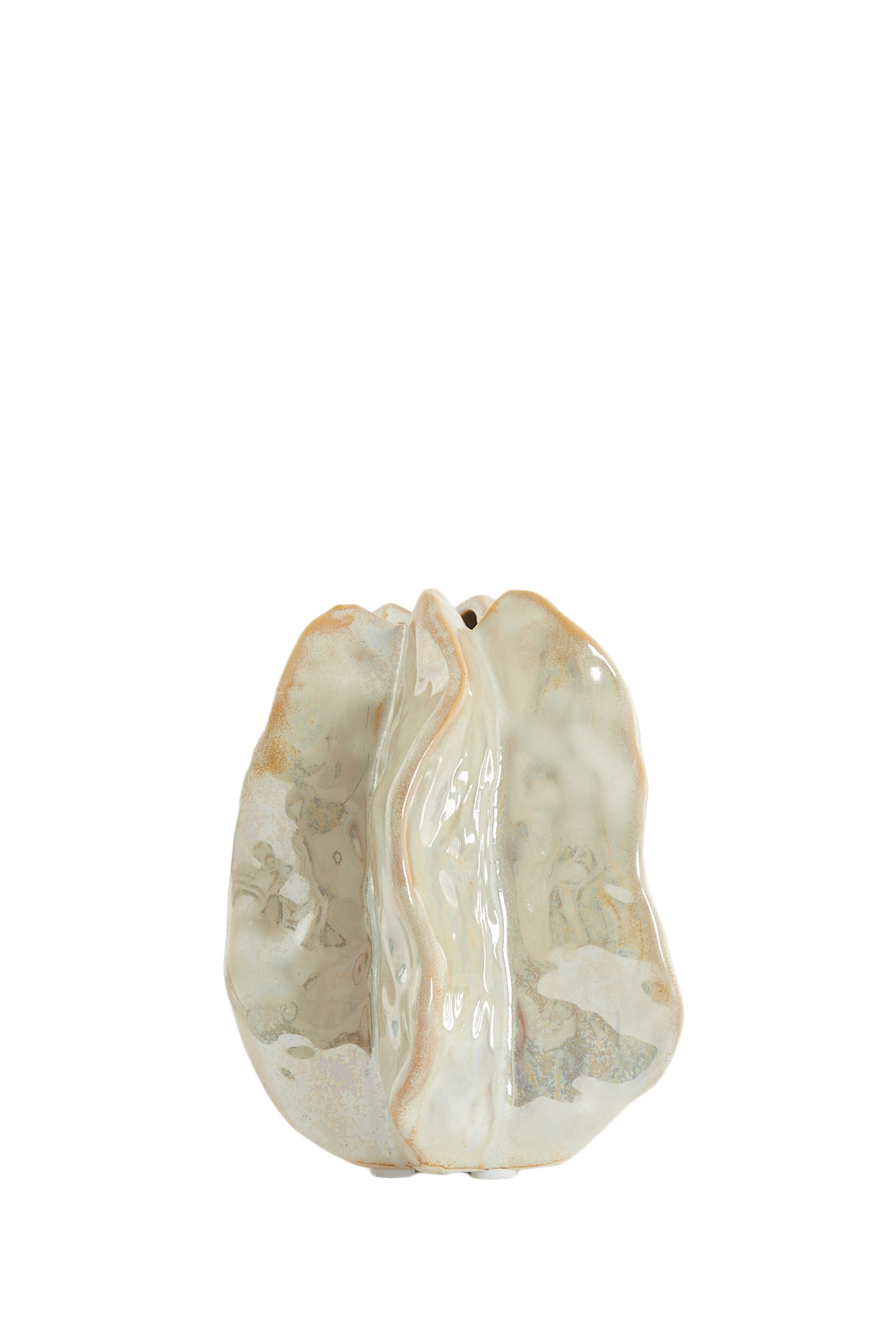 Light & Living Vaas deco 11,5x10x13,5 cm IDRIJA keramiek zand