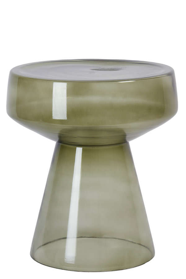 Light & Living Bijzettafel Ø37x44 cm DAKWA glas grijs groen