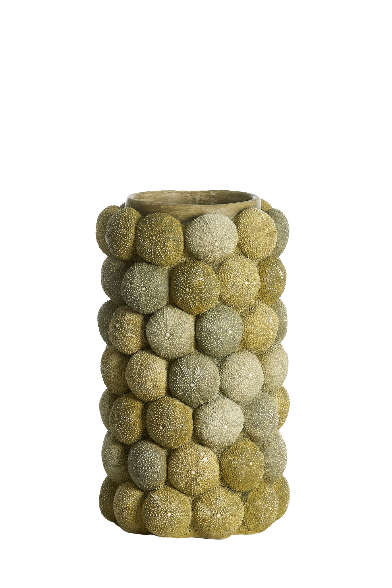 Light & Living Vaas deco Ø19x32,5 cm SEA URCHIN groen+donker groen