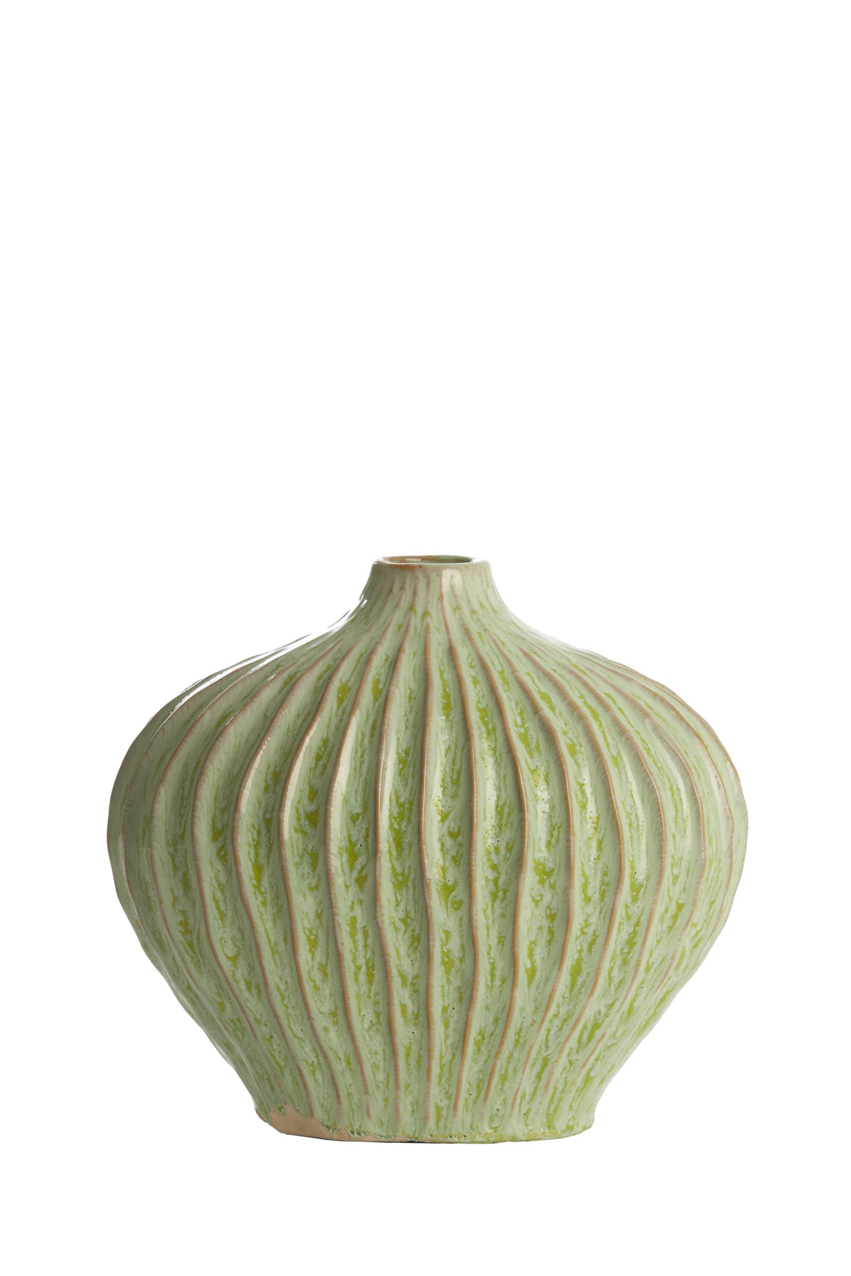 Light & Living Vaas deco 30x16x25 cm LORITO keramiek mint groen