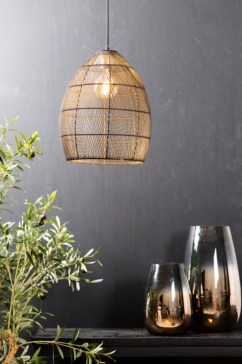 Light & Living Hanglamp Ø30x37 cm MEYA zwart-goud