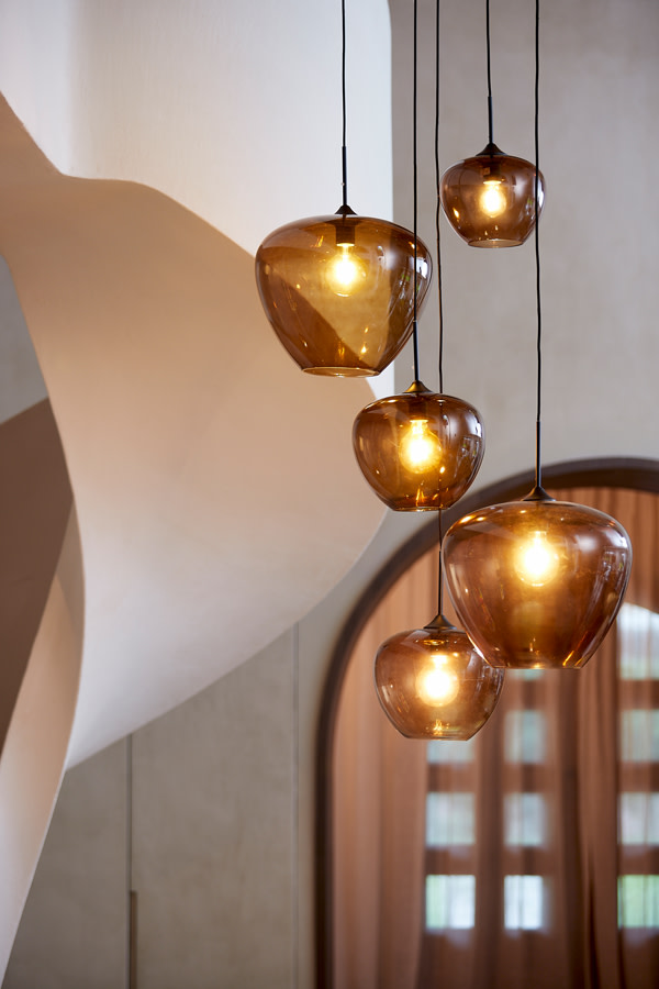 Light & Living Hanglamp Ø23x18 cm MAYSON glas bruin+zwart