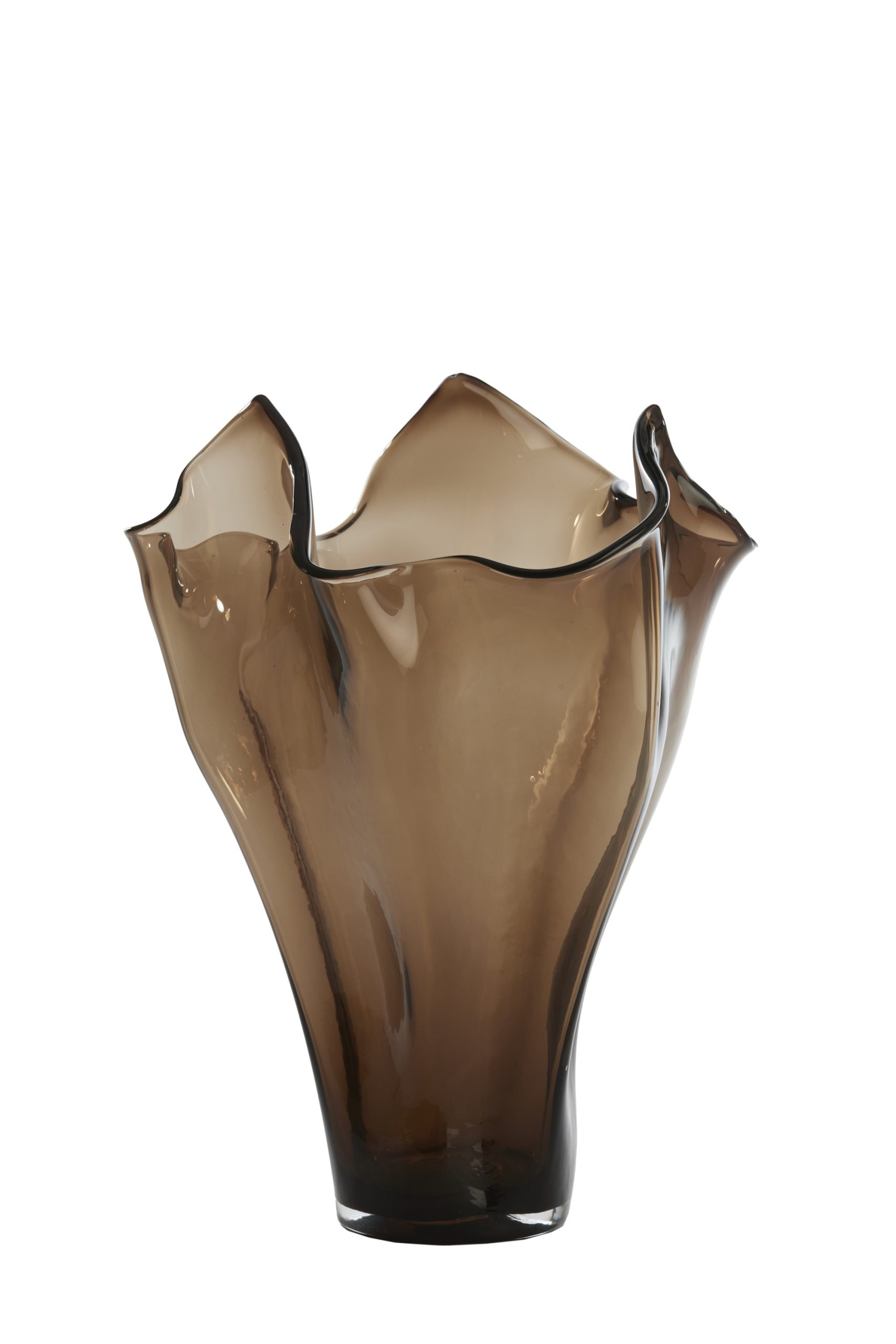 Light & Living Vaas Ø42x53 cm AIORA glas donker bruin