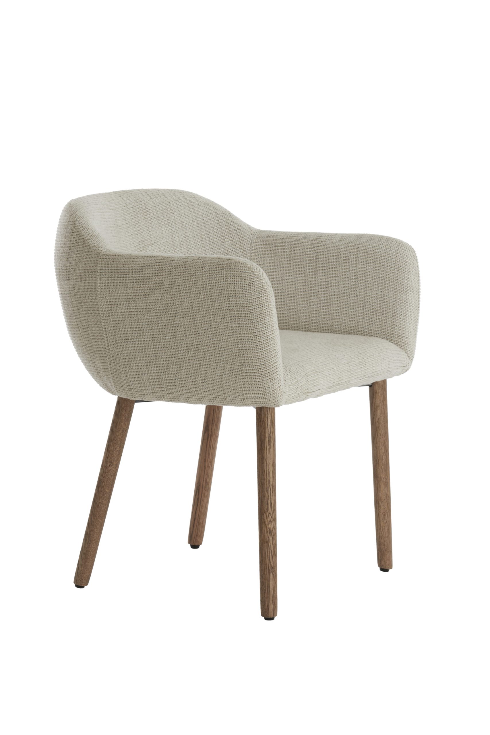 Light & Living Eetkamerstoel 59,5x59x76 cm BLAINE beige+hout donker bruin