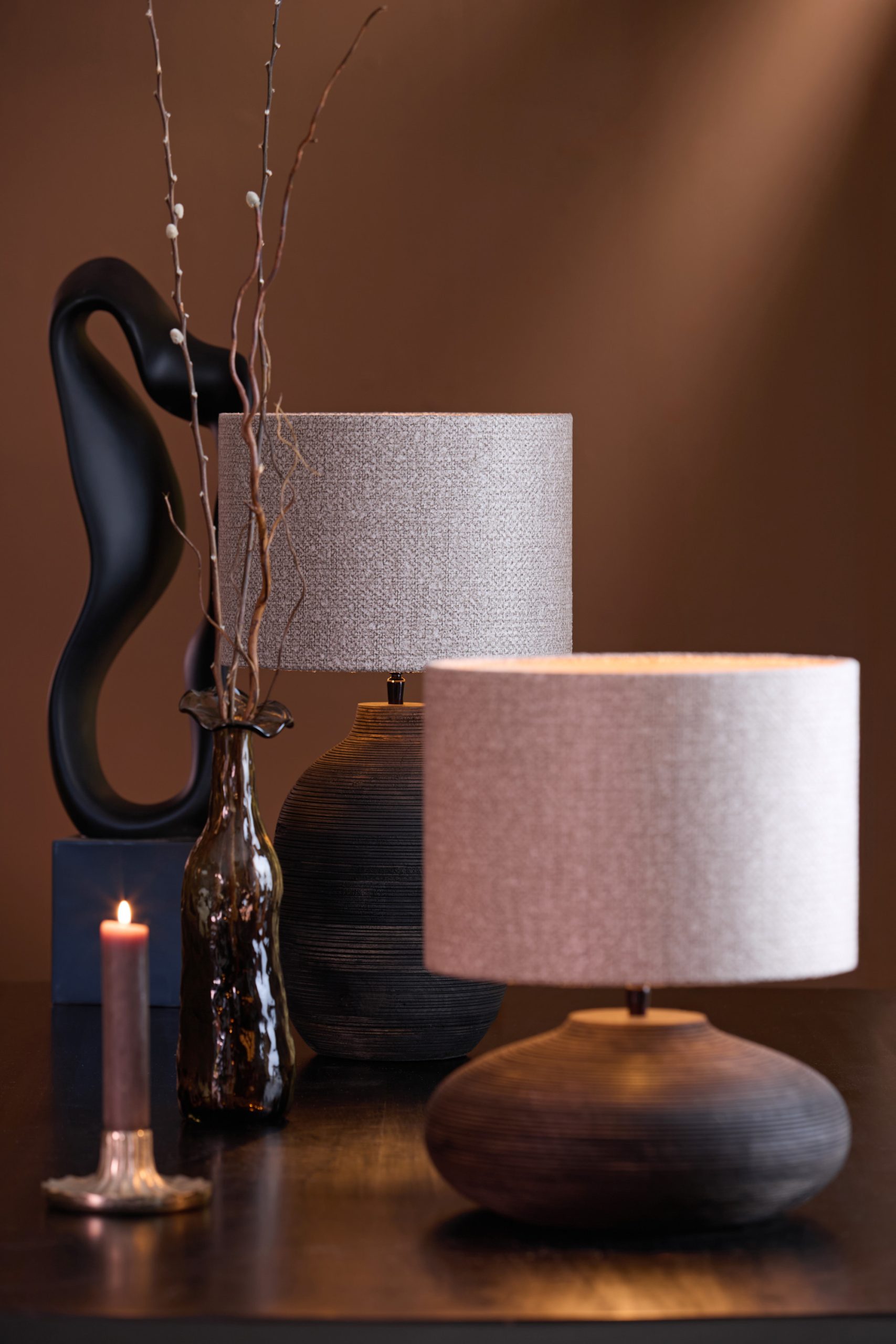 Light & Living Lampvoet Ø22x39 cm KHOMAI hout antiek bruin