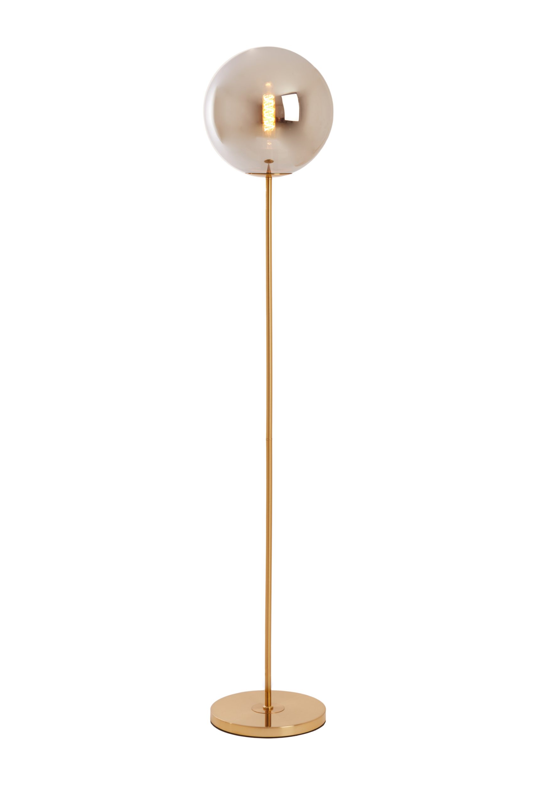 Light & Living Vloerlamp Ø30x160 cm MEDINA glas smoke+goud