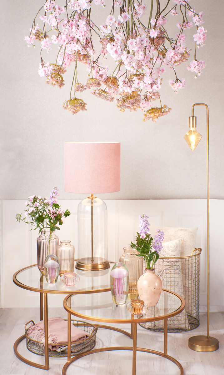 Light & Living Salontafel S/2 Ø65x39+Ø75x44 cm DUARTE glas-goud
